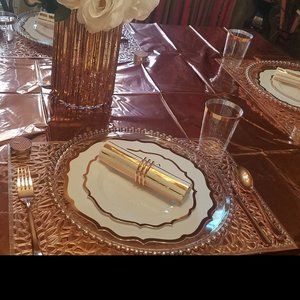 Rose Gold Cutlery Setting for 4 ALL DISPOSABLE YET REUSABLE